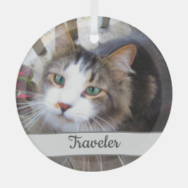 Niedliche Cat Pet Liebhaber Erstellen Sie Ihre eig Ornament Aus Glas