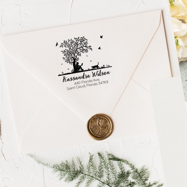 Niedliche Cat-Rücksendeadresse Gummistempel (Von Creator hochgeladen)