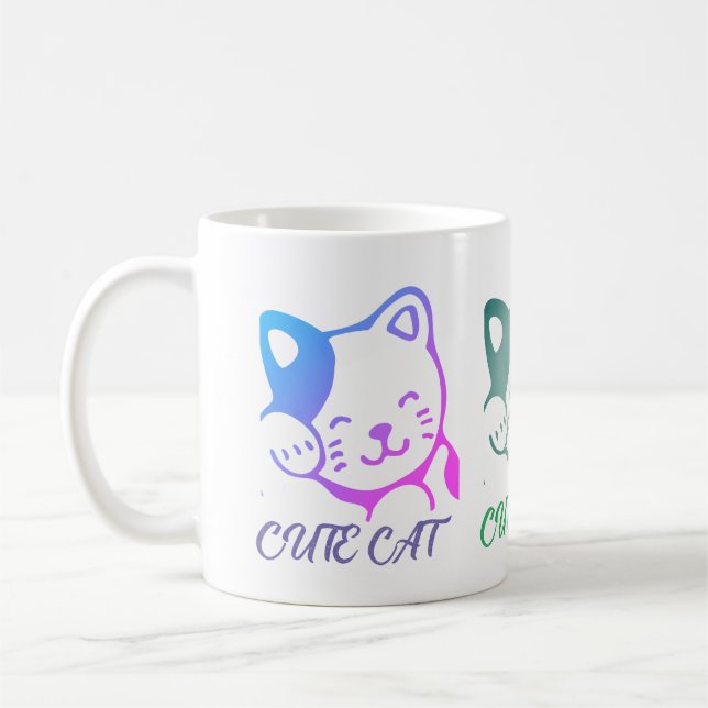 Niedliche Cat-Tasse Kaffeetasse (Links)