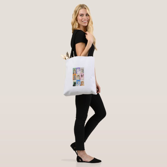 Niedliche Cat Tote Bag (Am Model)