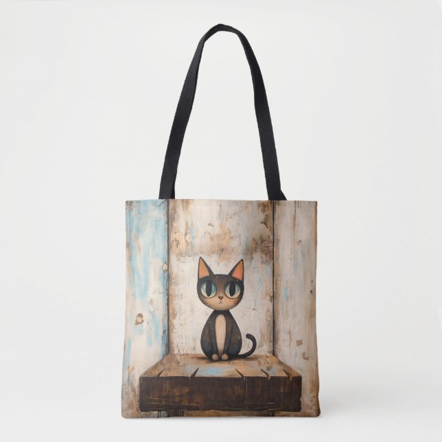 Niedliche Cat Tote Bag (Vorderseite)