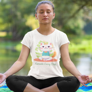 Niedliche Cat Yoga Lover Mama Frauen Geschenk T-Shirt