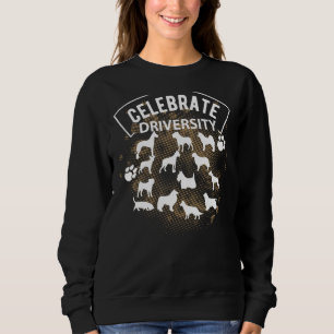 Niedliche Celebrate Hunde verschiedene Hunderassen Sweatshirt