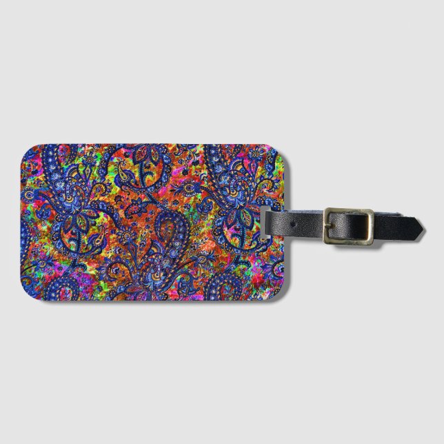 Niedliche Chakra-Muster-Checkbook-Cover Gepäckanhänger (Vorderseite (Horizontal))