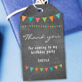 Niedliche Chalkboard Bunting Fahne Danke, Geburtst Geschenkanhänger
