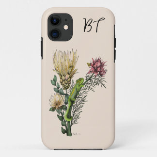 Niedliche Chameleon Bouquet Botanische Kunst Case-Mate iPhone Hülle