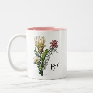 Niedliche Chameleon Bouquet Botanische Kunst Zweifarbige Tasse