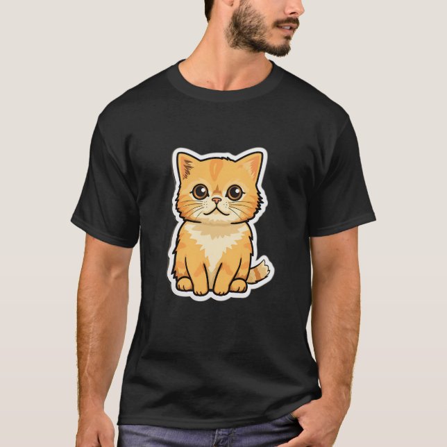 Niedliche Chat-Suche T-Shirt (Vorderseite)