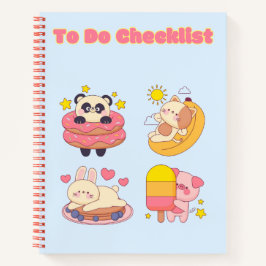 Niedliche Checkliste für Kawaii ✨ 💗 🌸 Notizbuch