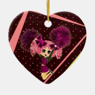 Niedliche Cheerleader-Geschenke personalisiert Keramik Ornament