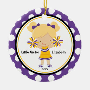 Niedliche Cheerleader-kleine Keramikornament