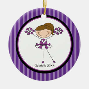 Niedliche Cheerleader-Weihnachtsverzierung Browns Keramik Ornament