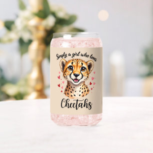 Niedliche Cheetah Lover Wildlife Kunst mit Akzente Dosenglas