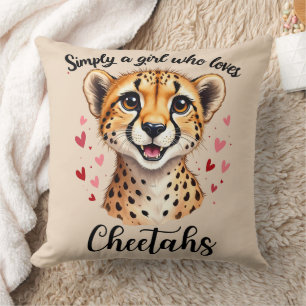 Niedliche Cheetah Lover Wildlife Kunst mit Akzente Kissen