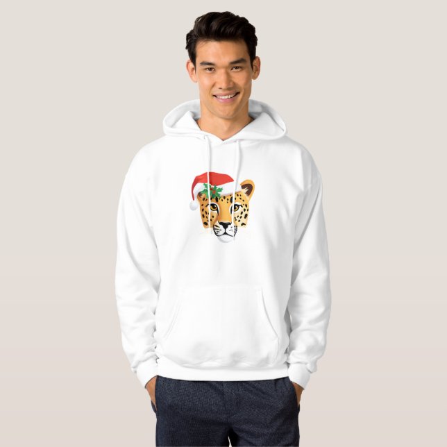 Niedliche Cheetah Safari Weihnachtskostüm Squad Hoodie (Vorne ganz)