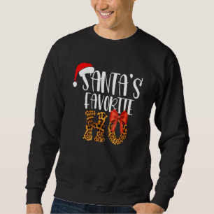 Niedliche Cheetah Santa's Lieblings-Weihnachtsmädc Sweatshirt