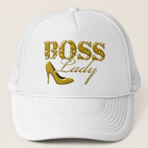 Niedliche Chef-Dame Gold Design Truckerkappe