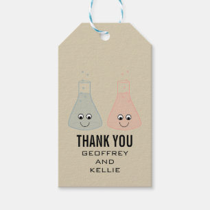 Niedliche Chemie - Hochzeitsmarken Geschenkanhänger