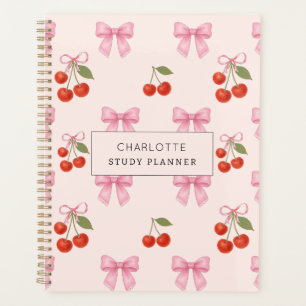 Niedliche Cherry Bow Coquette Studie Lektion Planer