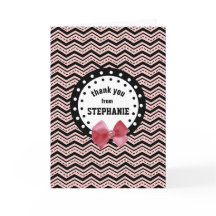 Niedliche Chevrons, Dots, Bow Pink und White Z58