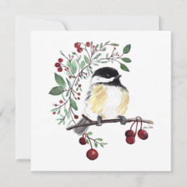 Niedliche Chickadee-Malerei Karte