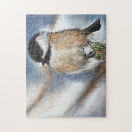 Niedliche Chickadee-Malerei Puzzle