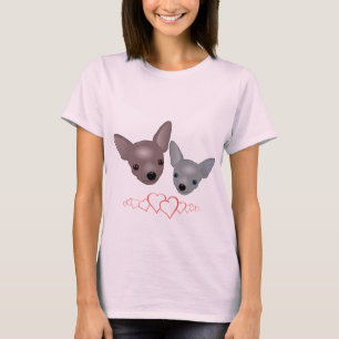 Niedliche Chihuahua-Gesichter T-Shirt
