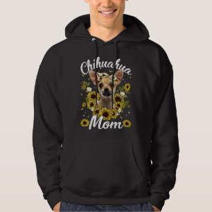 Niedliche Chihuahua Mama Sonnenblume Mama Hoodie