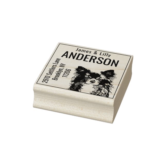 Niedliche Chihuahua Rücksendeadresse Rubber Briefm Gummistempel (Stempel)