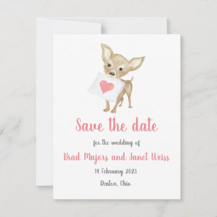 Niedliche Chihuahua-Save the Date-Karte Save The Date