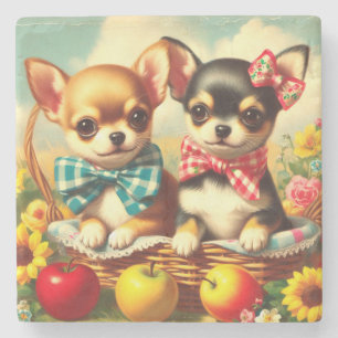 Niedliche Chihuahua Welpen Steinuntersetzer