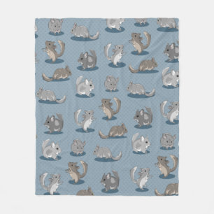 Niedliche Chinchillas Fleecedecke