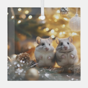 Niedliche Chinchillas Ornament Aus Glas