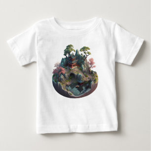 Niedliche chinesische Fantasie 3D Landscape Baby T Baby T-shirt