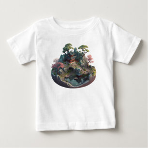 Niedliche chinesische Fantasie 3D Landscape Baby T T-shirt