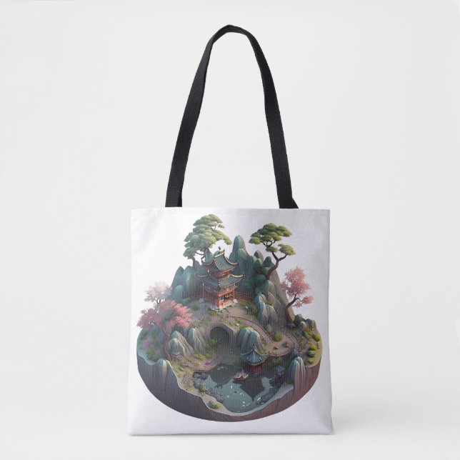Niedliche chinesische Fantasie 3D Landschaft Tote  (Vorderseite)