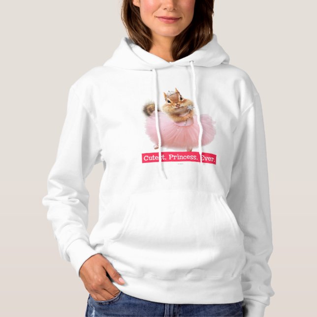 Niedliche Chipmunk-Ballerina im Tutu am Hoodie (Vorderseite)