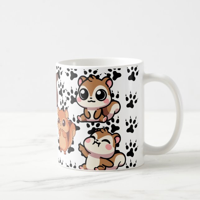 Niedliche Chipmunk-Kaffee-Tasse Kaffeetasse (Rechts)