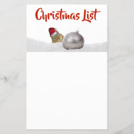 Niedliche Chipmunk-Weihnachtsliste Flyer