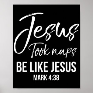 Niedliche Christliche Mama Jesus nahm Nickerchen w Poster