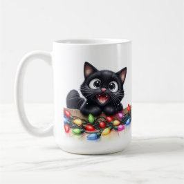 NIEDLICHE CHRISTMAS SCHWARZE KÜCHE MIT LICHT KAFFEETASSE