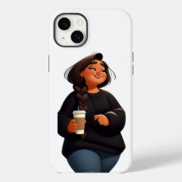 Niedliche Chubby Girl mit Saft | Spaß und Spieleri Case-Mate iPhone 14 Plus Hülle
