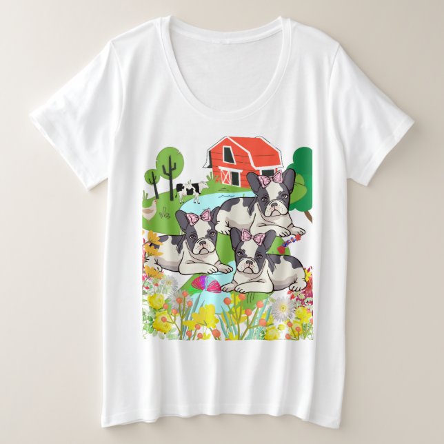 Niedliche Colorado-Welpen Große Größe T-Shirt (Design vorne)
