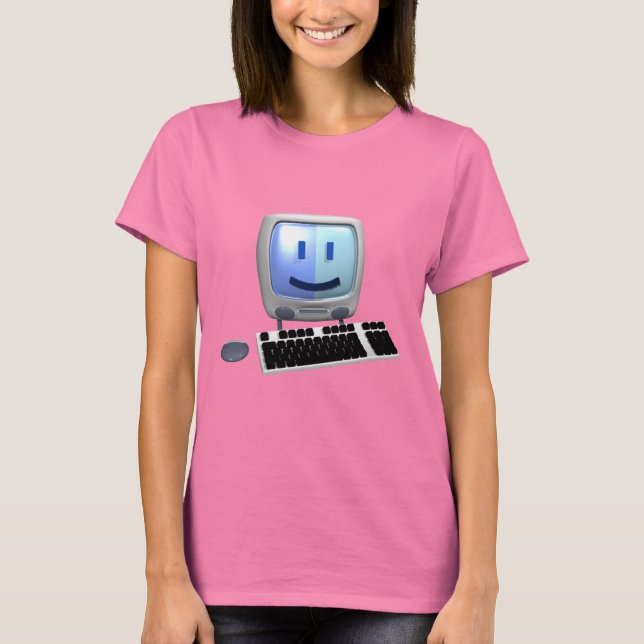 Niedliche Computerfläche. T-Shirt (Vorderseite)