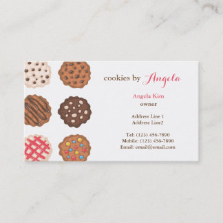 Niedliche Cookies Business Bakery Business Card Visitenkarte