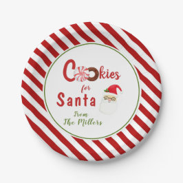 Niedliche Cookies für Santa Aquarell Pappteller