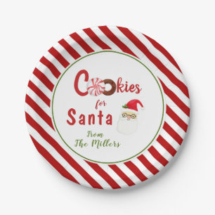 Niedliche Cookies für Santa Aquarell Pappteller