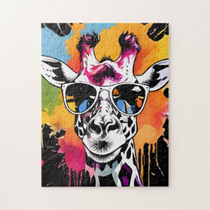 Niedliche Coole Giraffe mit Sonnenbrille Puzzle