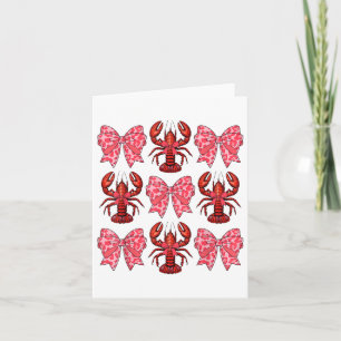 Niedliche Coquette Bow Crawfish Grafik Y2k Girls F Karte