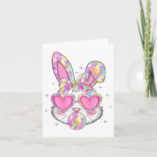 Niedliche Coquette Bow Ostertag Rabbit Bunny Oars Karte